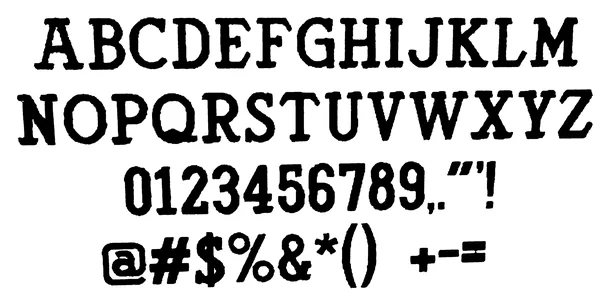 Full Serif Block full alphabet sample