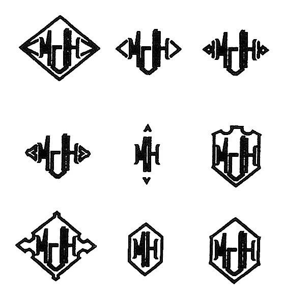 3-Letter Diamond stitched embroidery sample