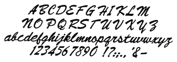 Brush Script stitched embroidery sample