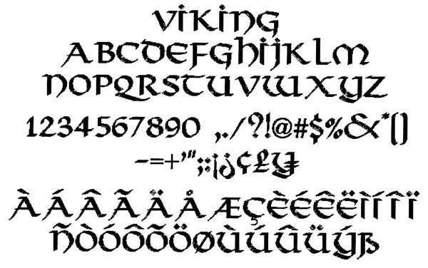 Viking stitched embroidery sample
