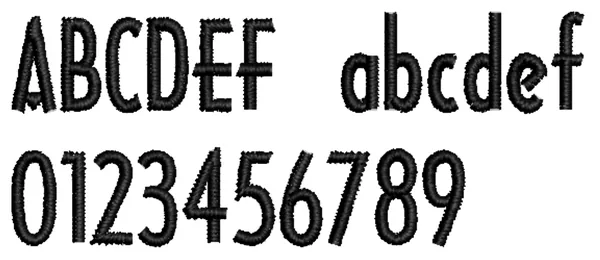 Architect lettering sample: ABCDEF abcdef 0123456789