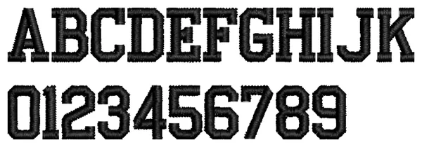 Athletica lettering sample: ABCDEF abcdef 0123456789